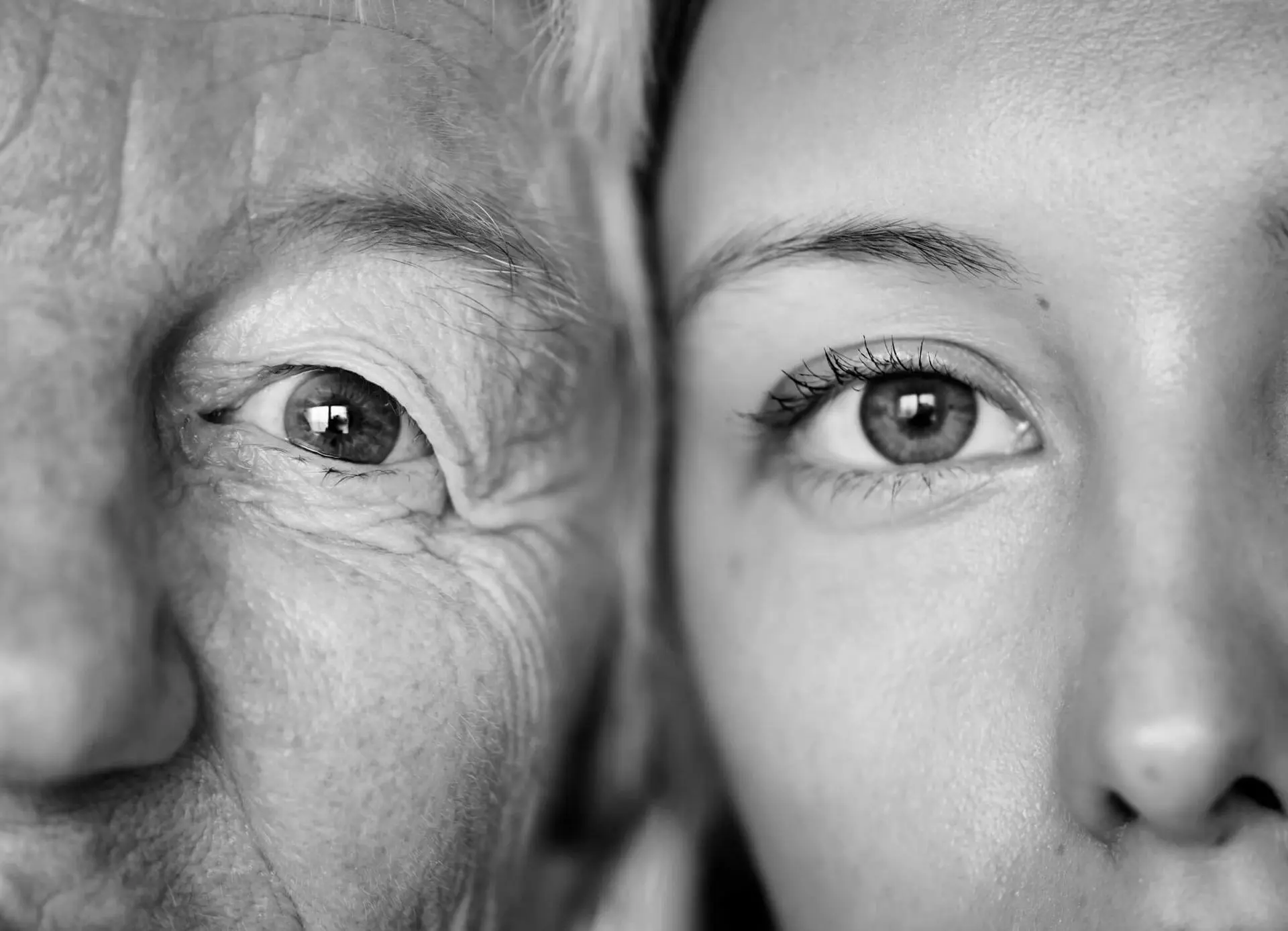 Ageing Population Doubles. Both a Young and Old Person on this image. ZenZu Care