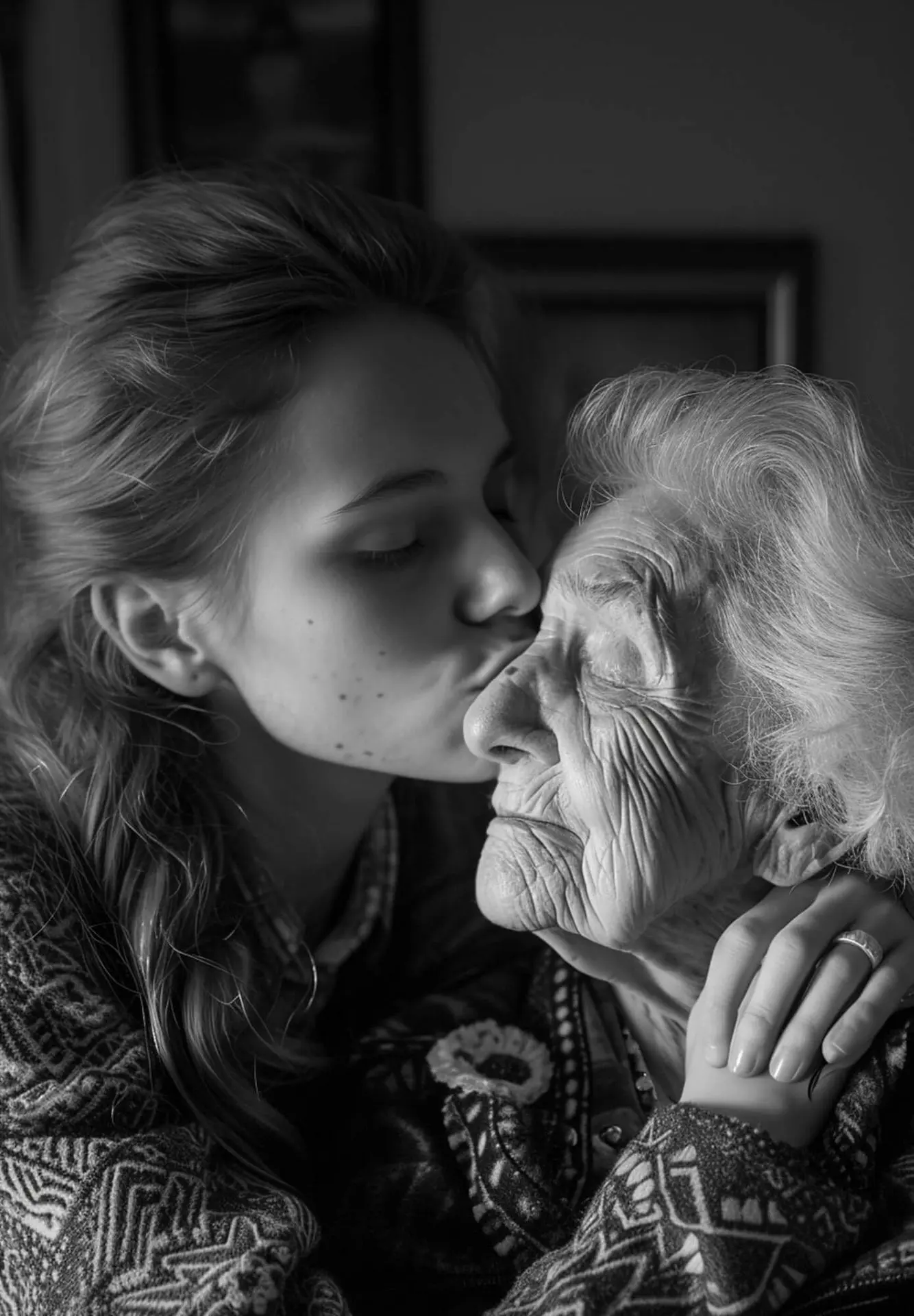 Senior Care - ZenZu Daughter cares about her mum. ZenZu